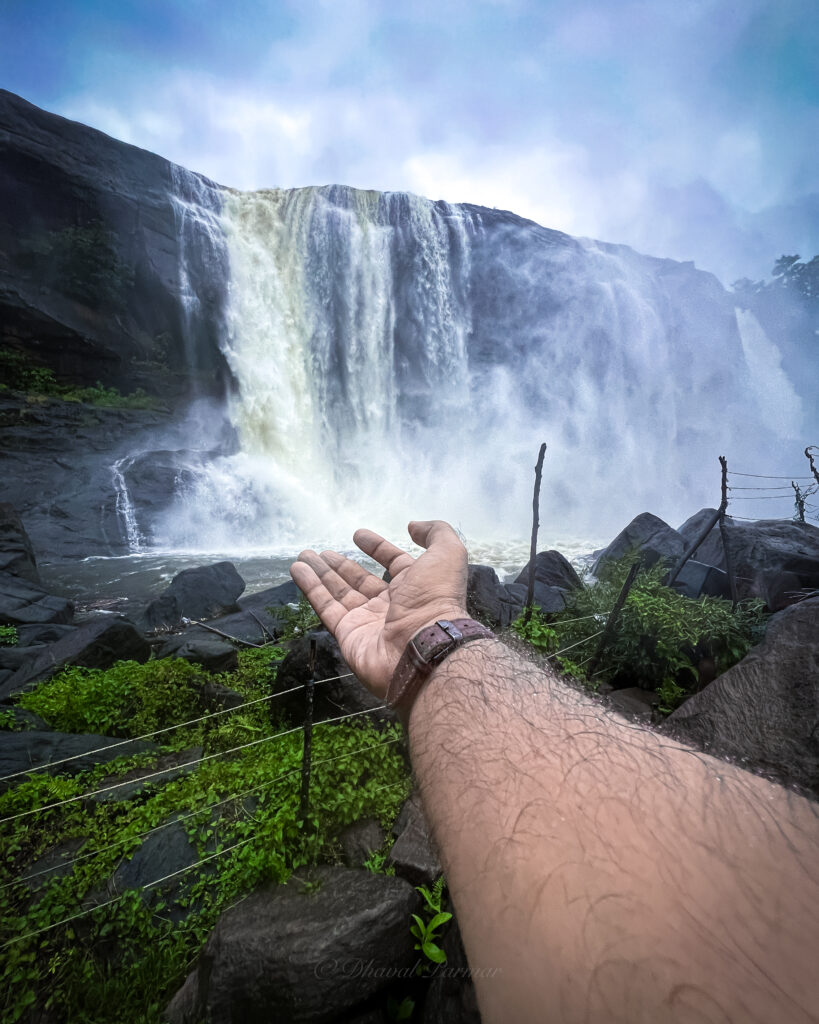 Athirappilly waterfalls amazing view from below.